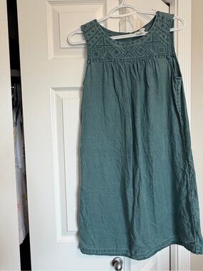 Artisan Ny Teal Green Embroidered Midi Dress